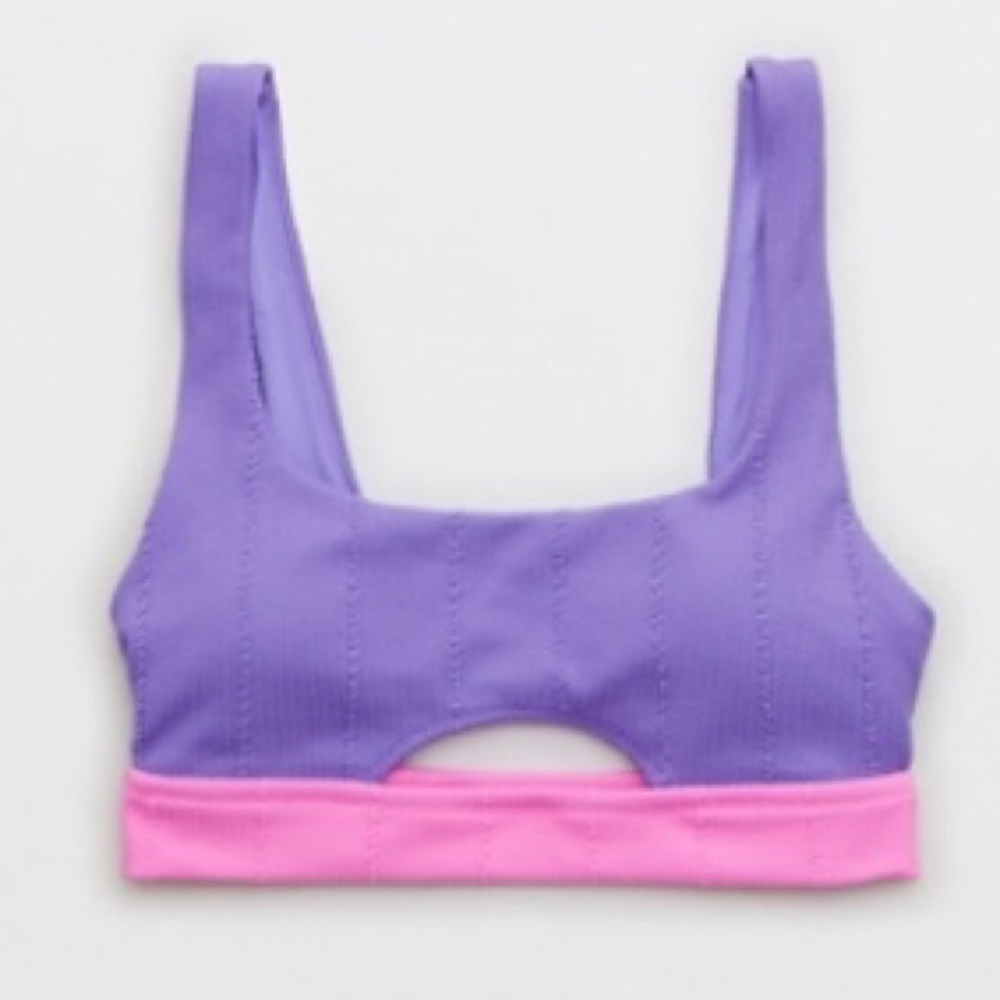 NWOT Aerie Crinkle Cut Out Scoop Bikini Top